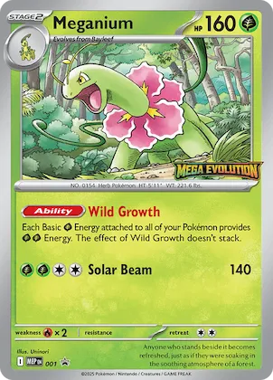Meganium - 001 [Staff] #1 – Mega Evolution Promo