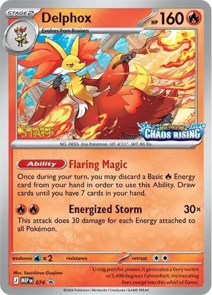 Delphox - 074 [Staff] #74 – Mega Evolution Promo