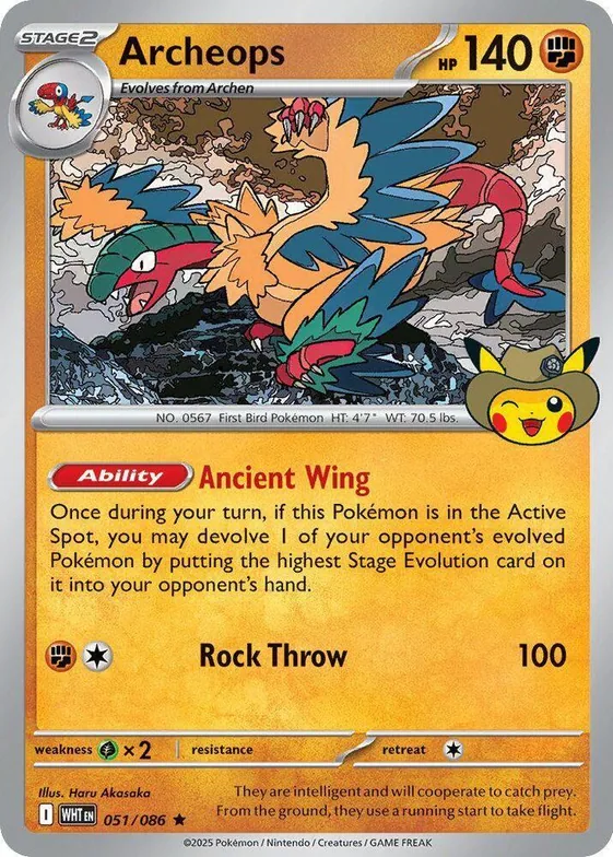 Archeops - 051 (Fossil Museum Exclusive) #51 – Mega Evolution Promo