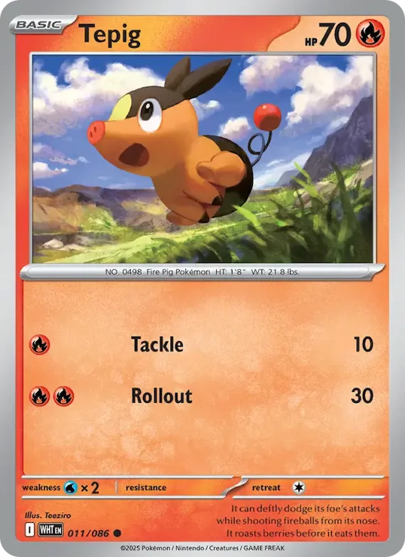 Tepig (Master Ball Pattern) #11 – White Flare
