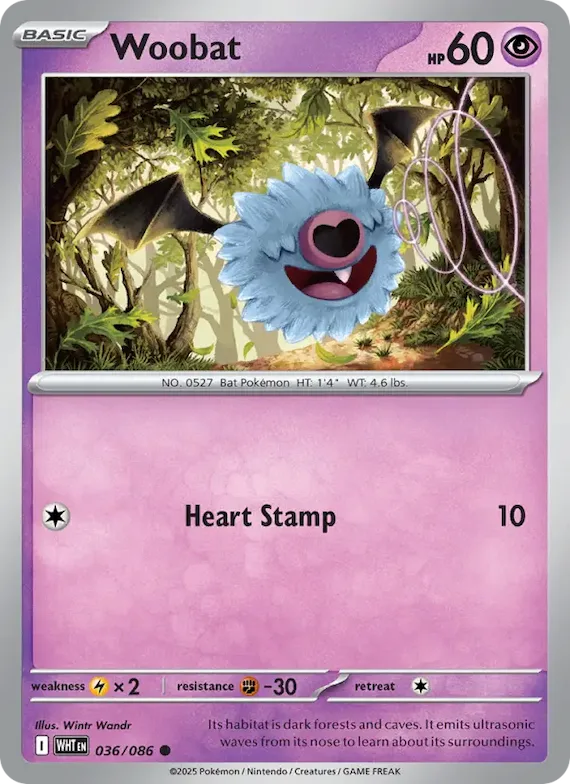 Woobat (Master Ball Pattern) #36 – White Flare
