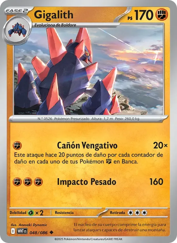 Gigalith (motivo Master Ball) 48 – Llama Blanca