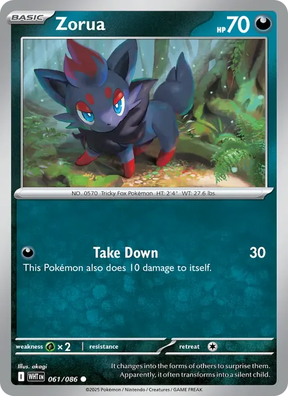Zorua (Master Ball Pattern) #61 – White Flare