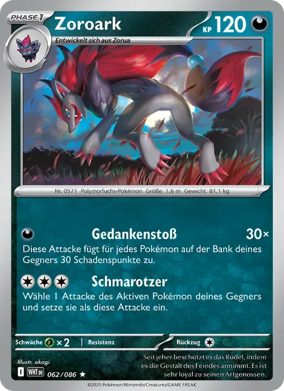 Zoroark (Meisterball-Muster) 62 – Weiße Flammen