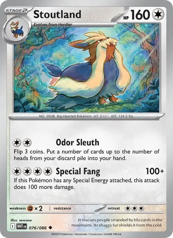 Stoutland (Master Ball Pattern) #76 – White Flare