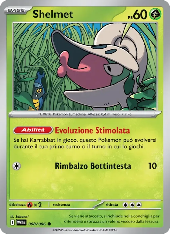 Shelmet (motivo Poké Ball) 8 – Fuoco Bianco