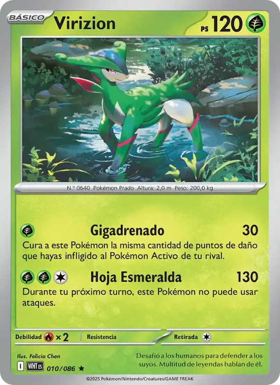 Virizion (motivo Poké Ball) 10 – Llama Blanca