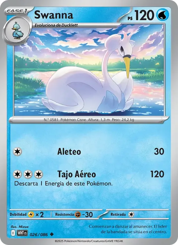 Swanna (motivo Poké Ball) 26 – Llama Blanca