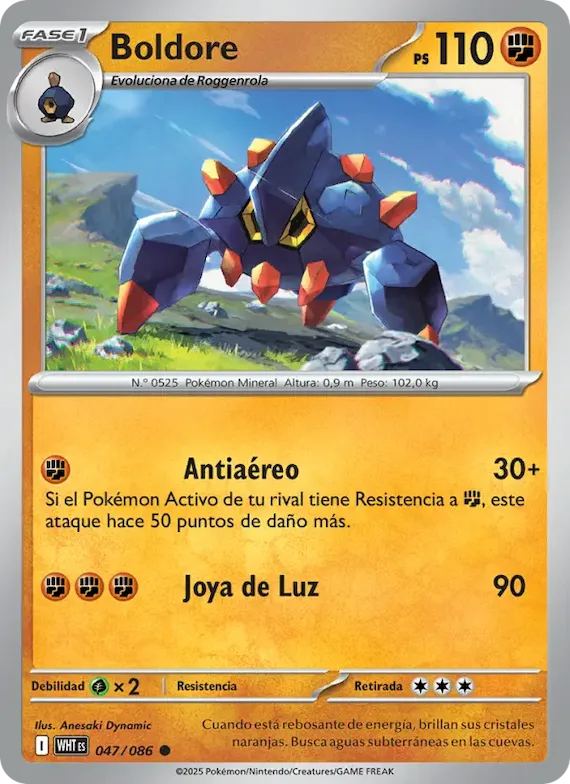 Boldore (motivo Poké Ball) 47 – Llama Blanca