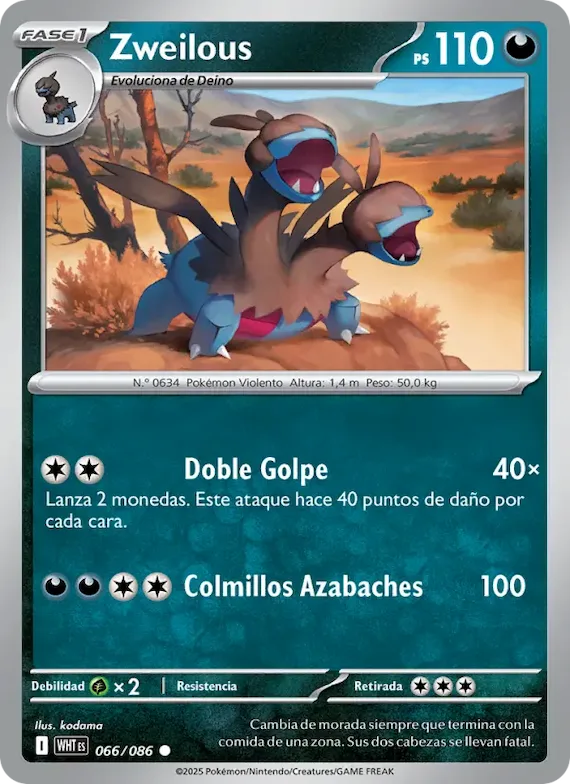Zweilous (motivo Poké Ball) 66 – Llama Blanca