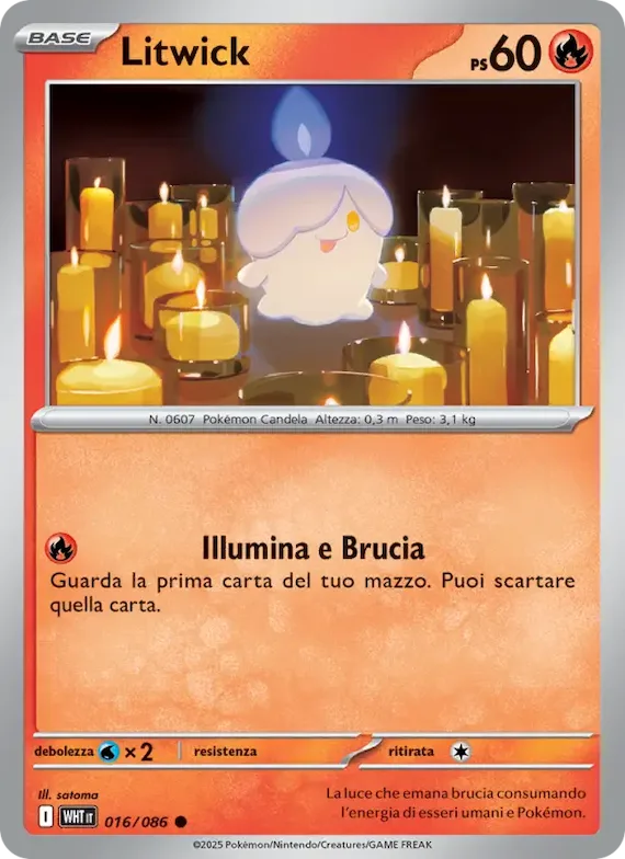 Litwick (motivo Master Ball) 16 – Fuoco Bianco