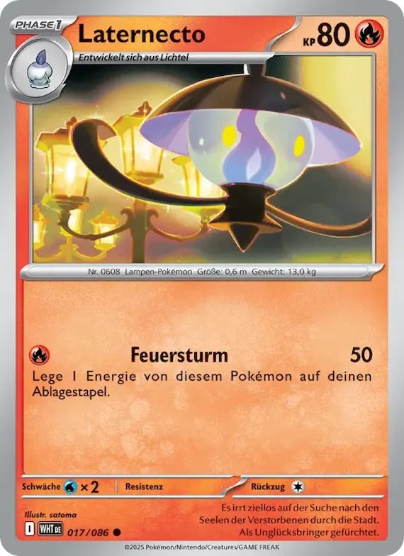 Laternecto (Meisterball-Muster) 17 – Weiße Flammen