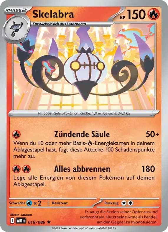 Skelabra (Meisterball-Muster) 18 – Weiße Flammen