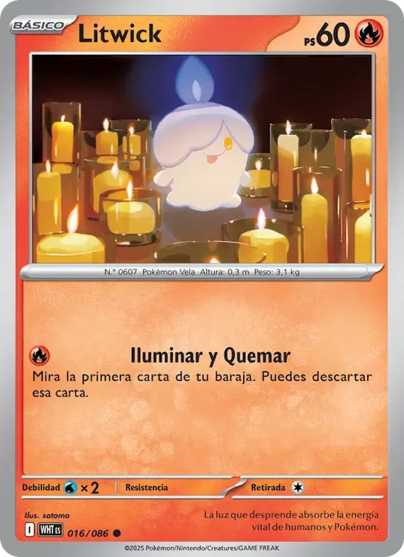 Litwick (motivo Poké Ball) 16 – Llama Blanca
