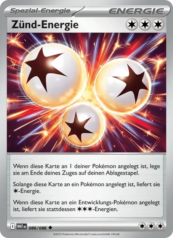 Zünd-Energie (Pokéball-Muster) 86 – Weiße Flammen