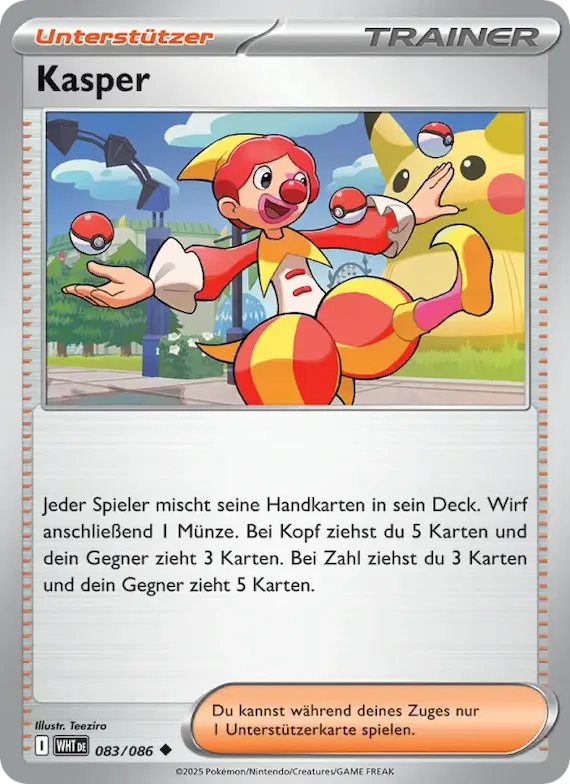 Kasper (Pokéball-Muster) 83 – Weiße Flammen