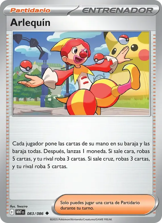 Arlequín (motivo Poké Ball) 83 – Llama Blanca