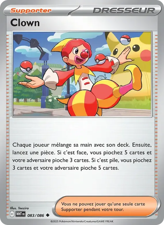 Clown (motif Poké Ball) 83 – Flamme Blanche
