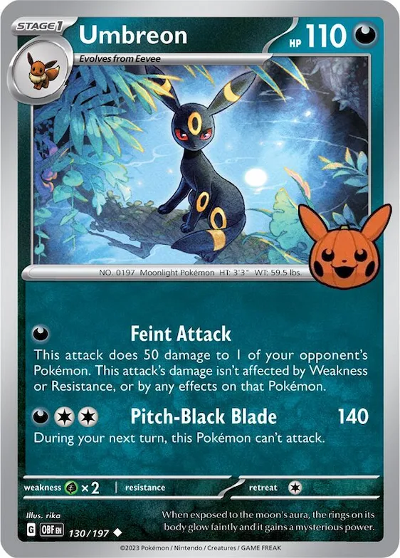 Umbreon #130 – Trick or Trade BOOster Bundle 2024
