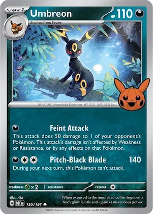 Umbreon #130 – Trick or Trade BOOster Bundle 2024