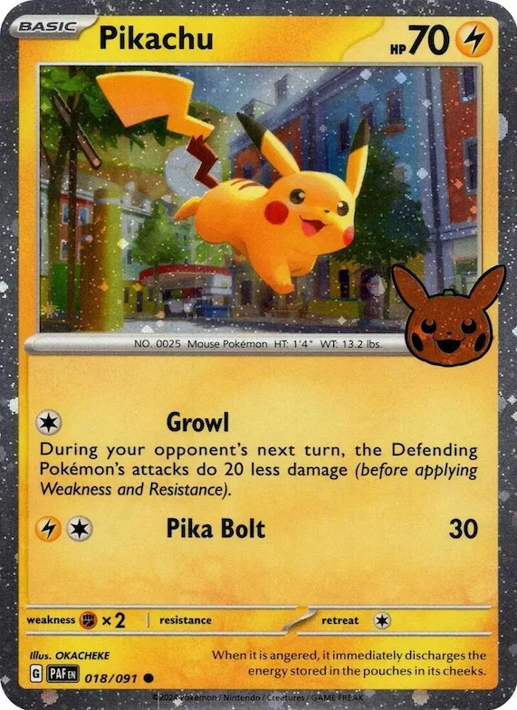 Pikachu (Cosmos Holo) #18 – Trick or Trade BOOster Bundle 2024