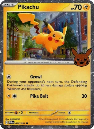 Pikachu (Cosmos Holo) #18 – Trick or Trade BOOster Bundle 2024