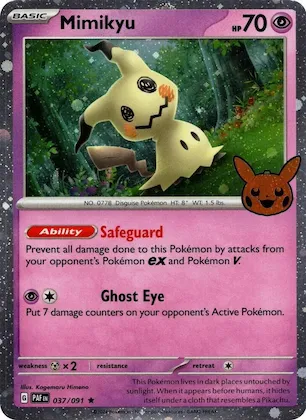 Mimikyu (Cosmos Holo) #37 – Trick or Trade BOOster Bundle 2024
