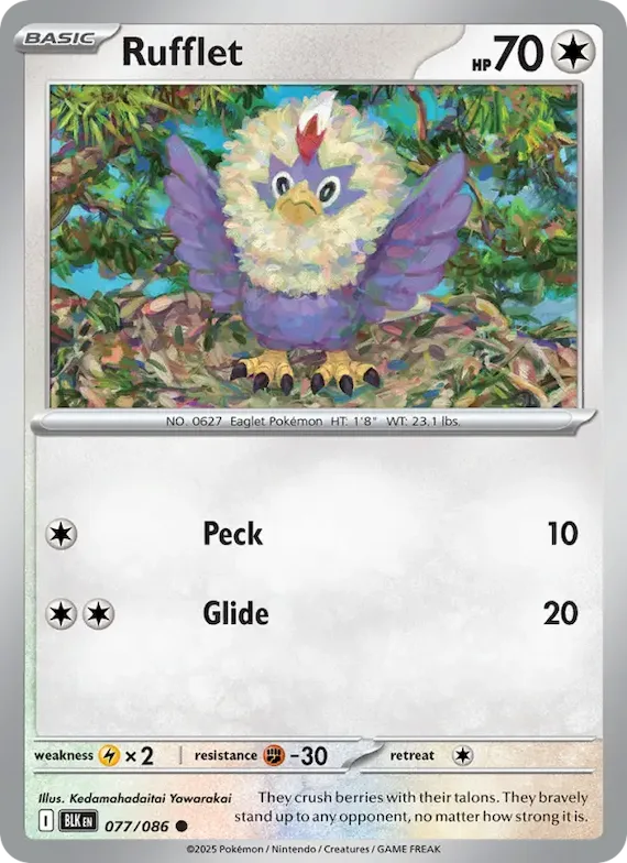 Rufflet (Master Ball Pattern) #77 – Black Bolt