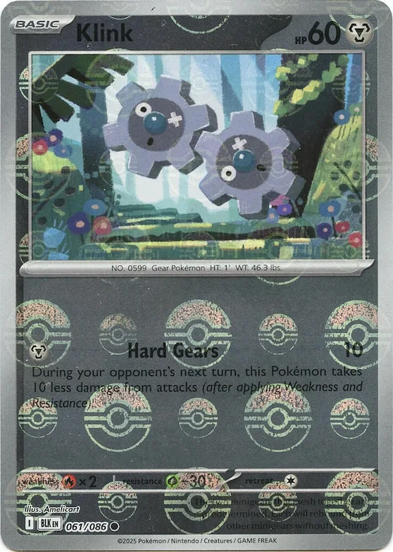 Klikk (Pokéball-Muster) 61 – Schwarze Blitze