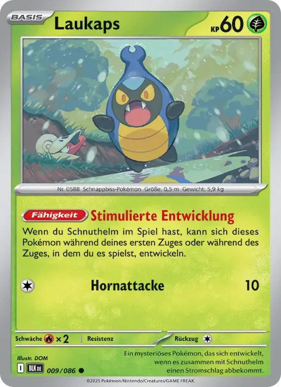 Laukaps (Meisterball-Muster) 9 – Schwarze Blitze