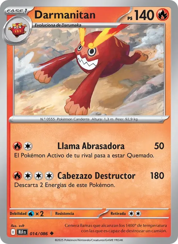 Darmanitan (motivo Master Ball) 14 – Fulgor Negro