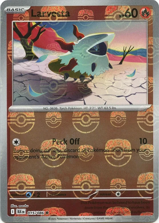 Larvesta (Master Ball Pattern) #15 – Black Bolt