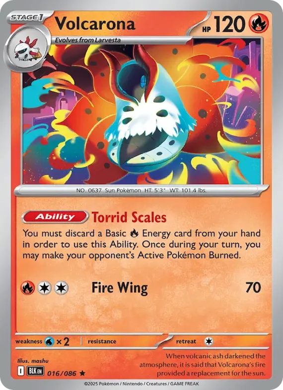 Volcarona (Master Ball Pattern) #16 – Black Bolt