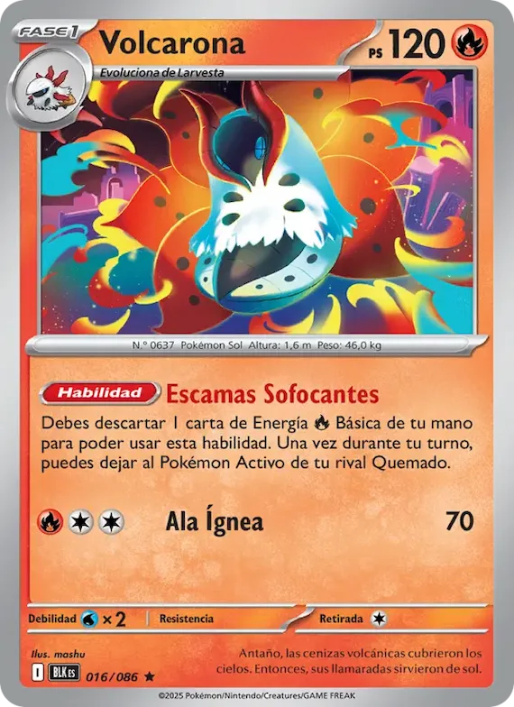 Volcarona (motivo Master Ball) 16 – Fulgor Negro