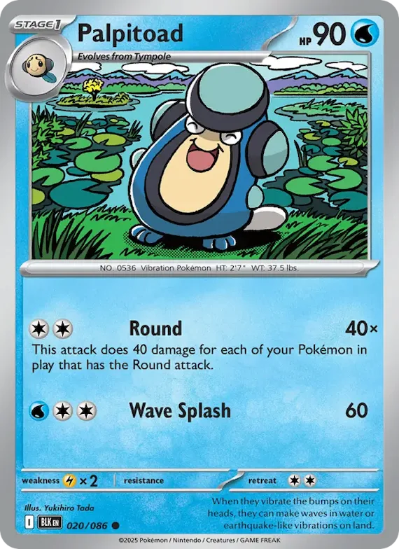 Palpitoad (Master Ball Pattern) #20 – Black Bolt