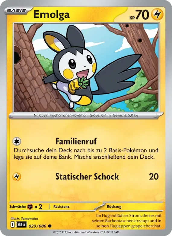 Emolga (Meisterball-Muster) 29 – Schwarze Blitze