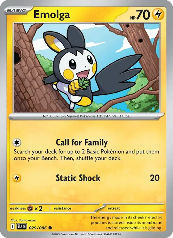 Emolga (Master Ball Pattern) #29 – Black Bolt