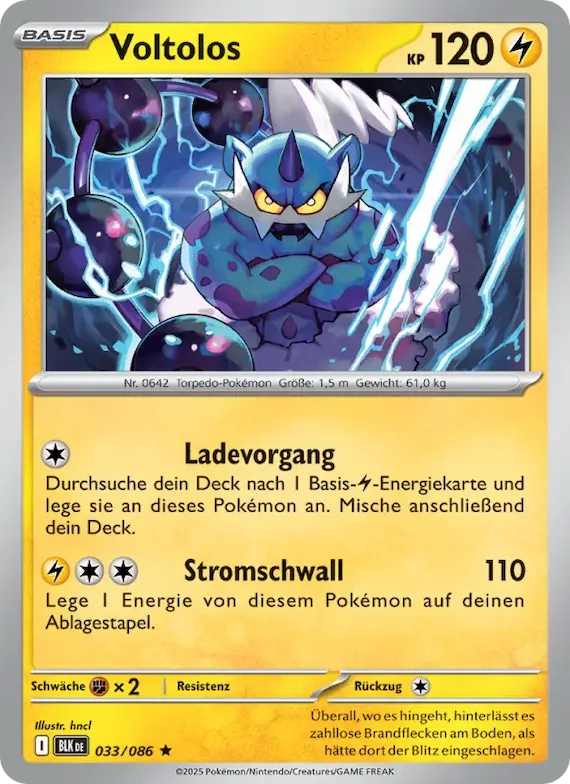 Voltolos (Meisterball-Muster) 33 – Schwarze Blitze