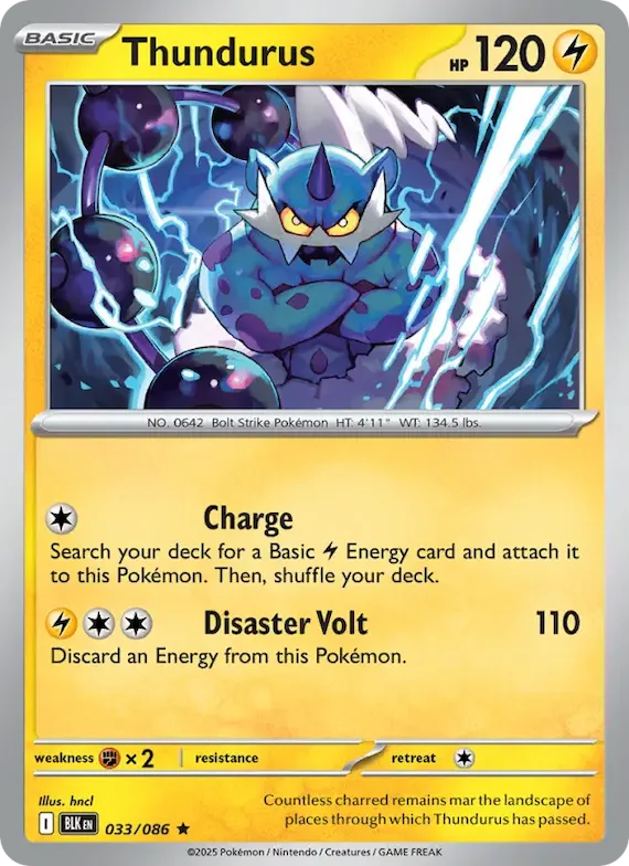 Thundurus (Master Ball Pattern) #33 – Black Bolt