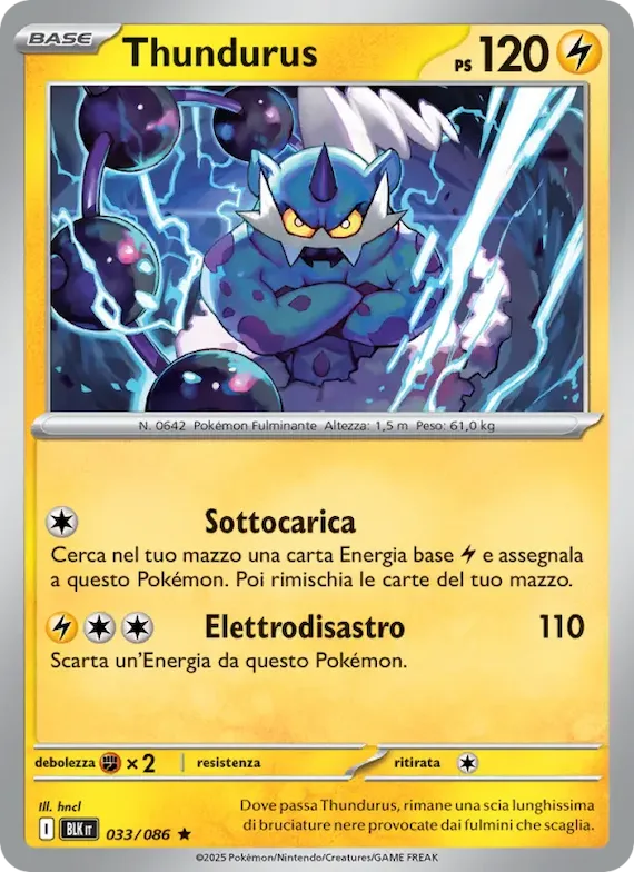 Thundurus (motivo Master Ball) 33 – Luce Nera