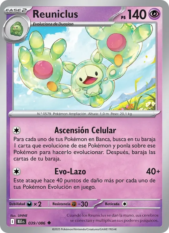 Reuniclus (motivo Master Ball) 39 – Fulgor Negro
