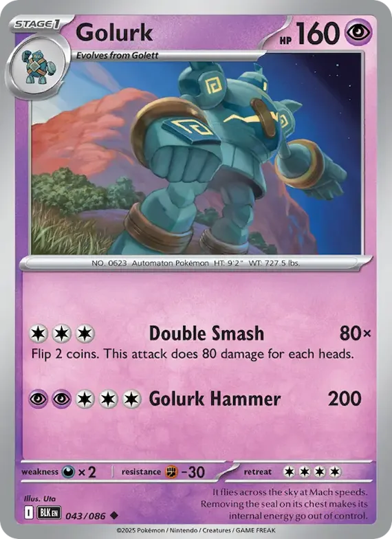 Golurk (Master Ball Pattern) #43 – Black Bolt