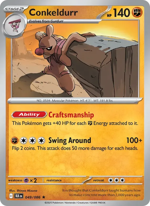 Conkeldurr (Master Ball Pattern) #49 – Black Bolt