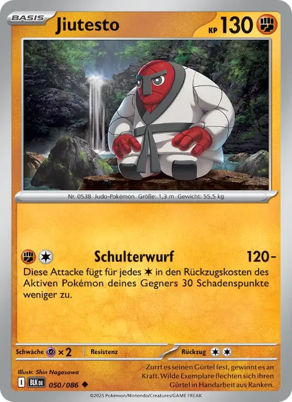 Jiutesto (Meisterball-Muster) 50 – Schwarze Blitze