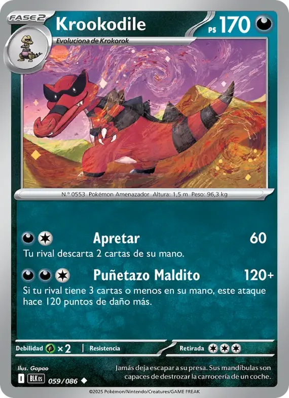 Krookodile (motivo Master Ball) 59 – Fulgor Negro