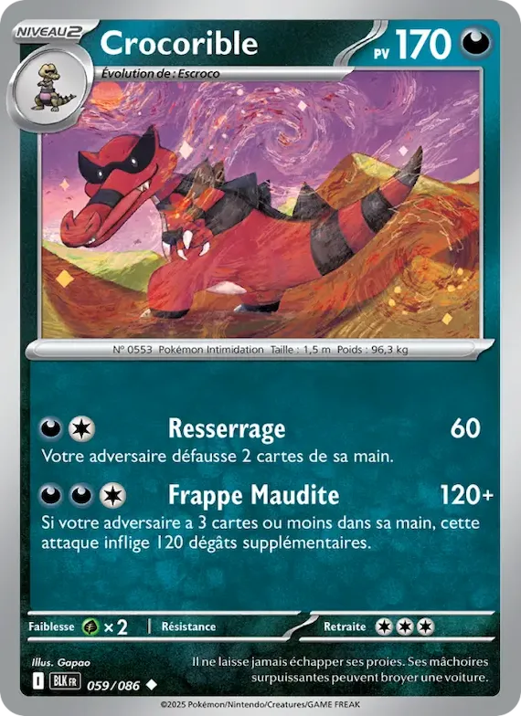 Crocorible (motif Master Ball) 59 – Foudre Noire