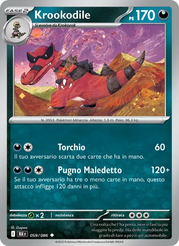 Krookodile (motivo Master Ball) 59 – Luce Nera