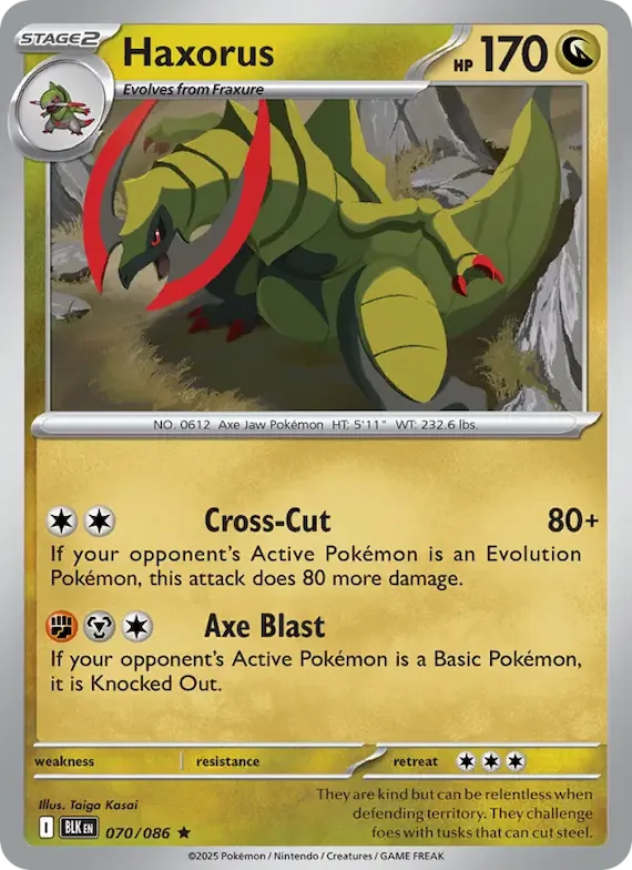 Haxorus (Master Ball Pattern) #70 – Black Bolt