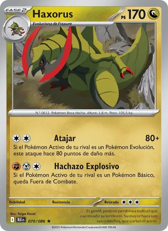 Haxorus (motivo Master Ball) 70 – Fulgor Negro