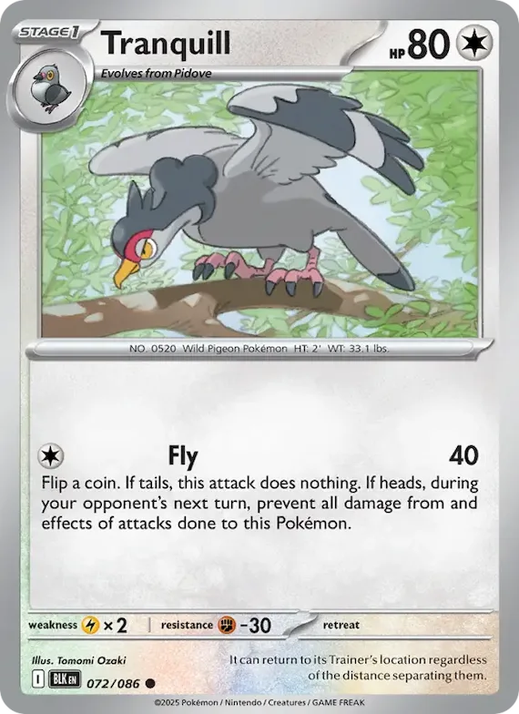 Tranquill (Master Ball Pattern) #72 – Black Bolt
